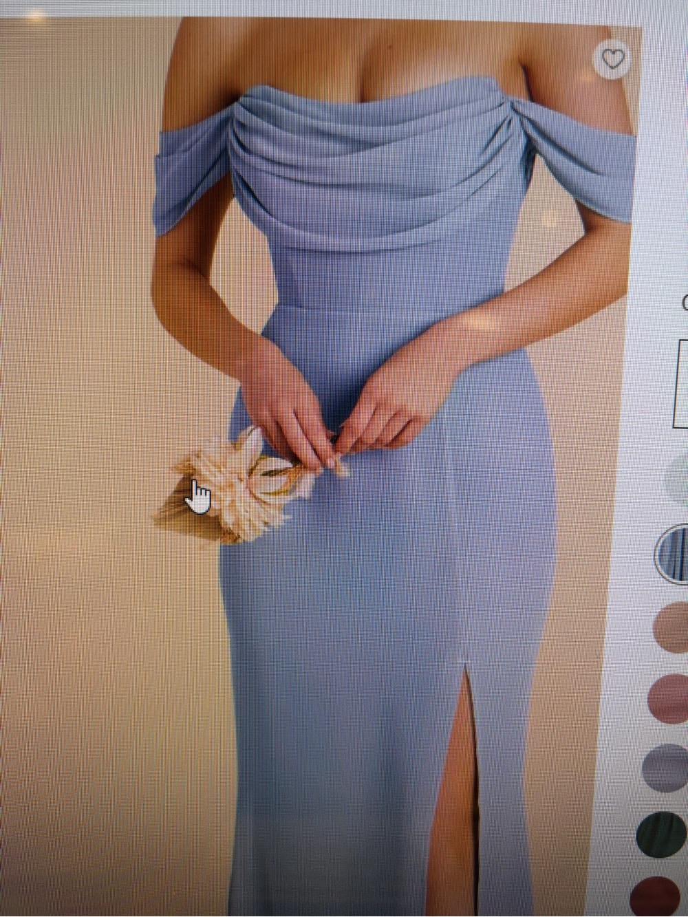 Birdy Grey Off-Shoulder Dusty Blue Ruched Sheath Dress - Size Small (Mira dress)
